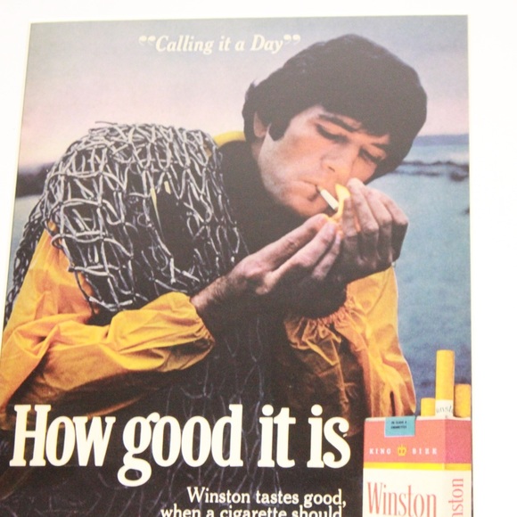 vintage winston cigarette ads tastes good like a should Winston Cigarettes ads (1970s)